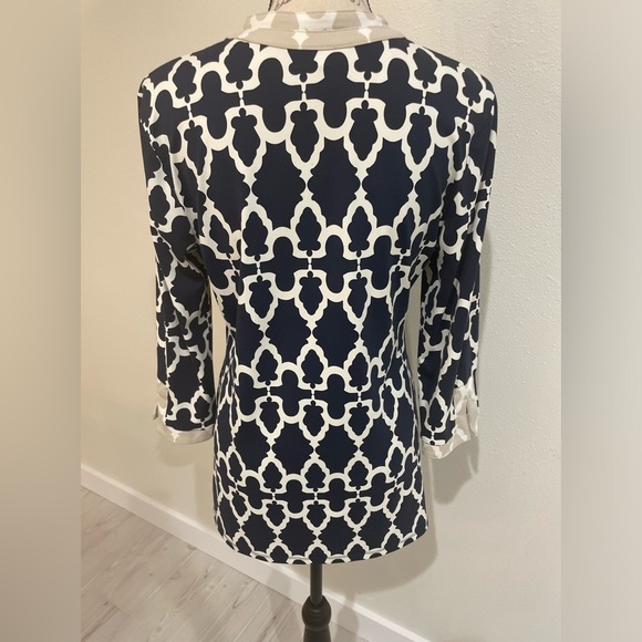 🍂 Charter Club navy 3/4 sleeve SZ medium EUC 🥰 - Picture 5 of 6